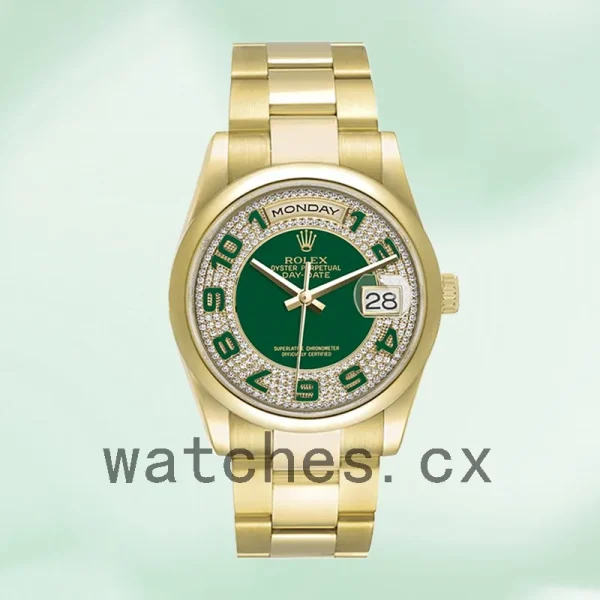 Rolex Day-Date Men's 36mm 118208 Green Dial Automatic - Image 5