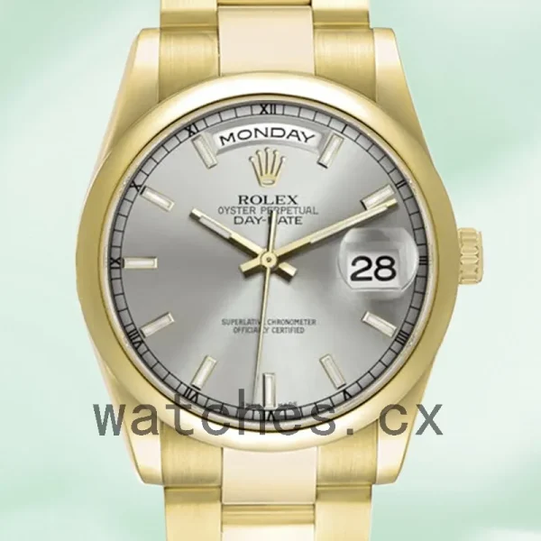 Rolex Day-Date Men's 36mm 118208 Grey Dial