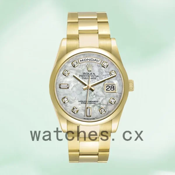 Rolex Day-Date 36mm 118208 Men's President Bracelet/Oyster Bracelet Mother of Pearl Dial - Image 2