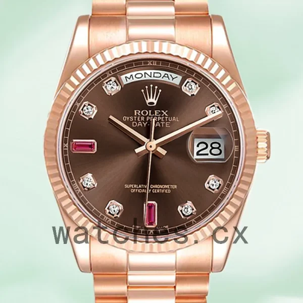 Rolex Day-Date 118235 Men's 36mm Brown Dial