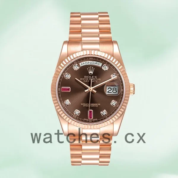 Rolex Day-Date 118235 Men's 36mm Brown Dial - Image 2