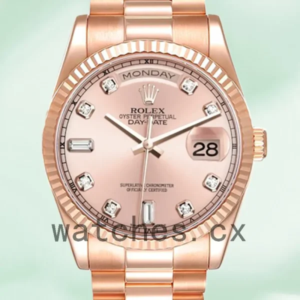 Rolex Day-Date Men's 36mm 118235 Rose Gold Dial