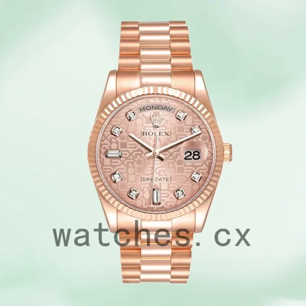 Rolex Day-Date 36mm Men's 118235-0006 Rose Gold-tone President Bracelet - Image 2