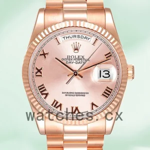Rolex Day-Date 36mm Men's 118235F-0001 Rose Gold Dial