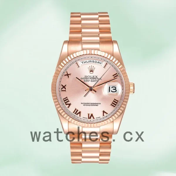 Rolex Day-Date 36mm Men's 118235F-0001 Rose Gold Dial - Image 2