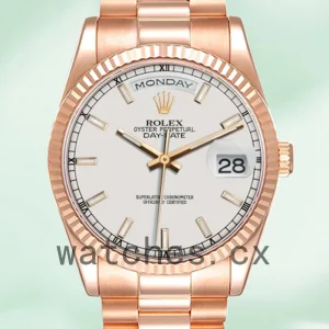 Rolex Day-Date 118235 Men's 36mm Automatic White Dial