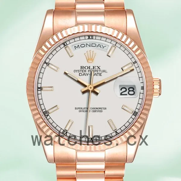 Rolex Day-Date 118235 Men's 36mm Automatic White Dial