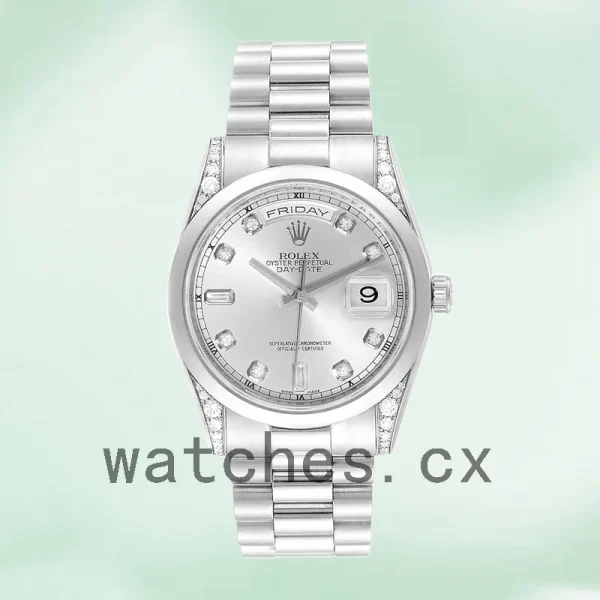 Rolex Day-Date Men's 118296 36mm Silver-tone Automatic - Image 2