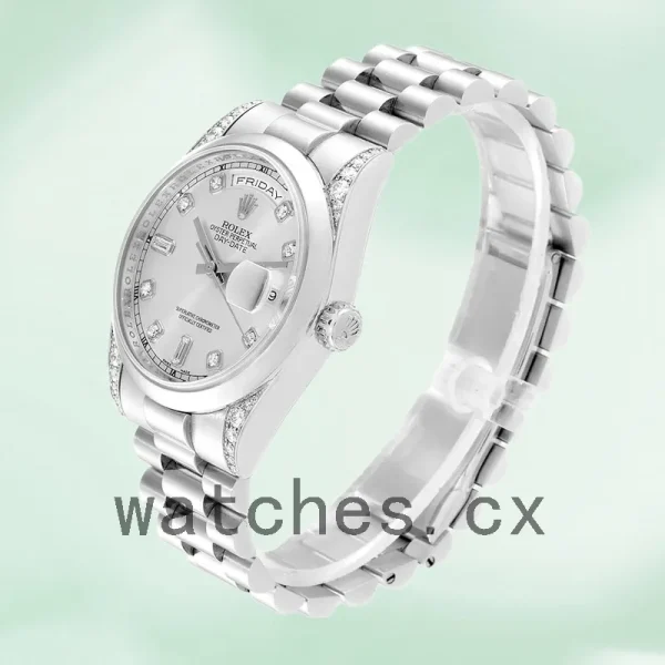 Rolex Day-Date Men's 118296 36mm Silver-tone Automatic - Image 3