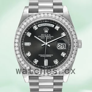 Rolex Day-Date 36mm Men's 118346 Black Dial