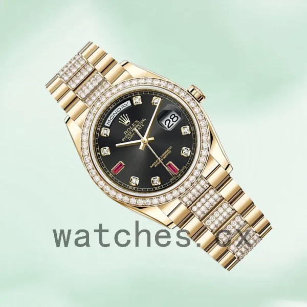 Rolex Day-Date m118348-0149 Men's 36mm Black Dial Automatic - Image 3