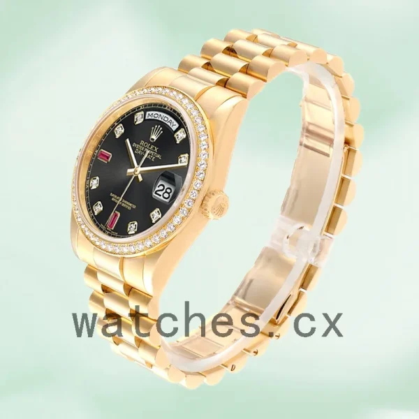 Rolex Day-Date Men's m118348-0209 36mm Black Dial - Image 3
