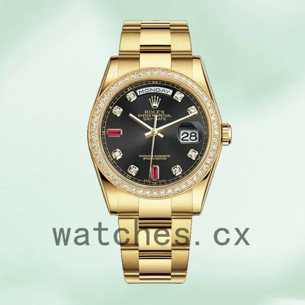 Rolex Day-Date Men's m118348-0209 36mm Black Dial - Image 5