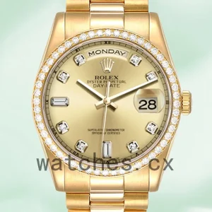 Rolex Day-Date Men's 36mm m118348-0042 Champagne Dial