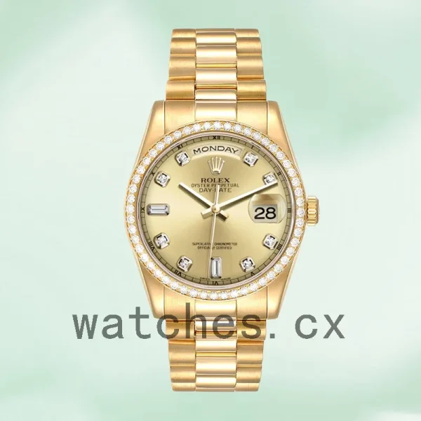 Rolex Day-Date Men's 36mm m118348-0042 Champagne Dial - Image 2