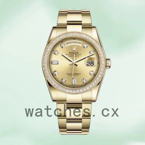 Rolex Day-Date Men's 36mm m118348-0042 Champagne Dial - Image 5