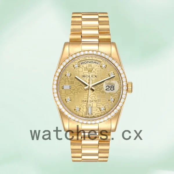 Rolex Day-Date m118348-0037 Men's 36mm Gold-tone Oyster Bracelet/President Bracelet - Image 2