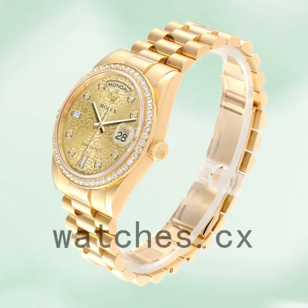 Rolex Day-Date m118348-0037 Men's 36mm Gold-tone Oyster Bracelet/President Bracelet - Image 3