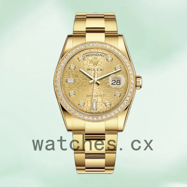 Rolex Day-Date m118348-0037 Men's 36mm Gold-tone Oyster Bracelet/President Bracelet - Image 5