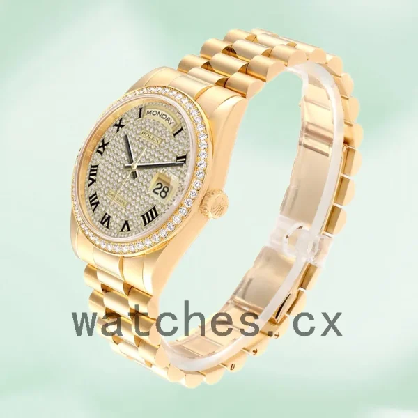 Rolex Day-Date Men's m118348-0226 36mm Gold-tone Oyster Bracelet/President Bracelet - Image 3