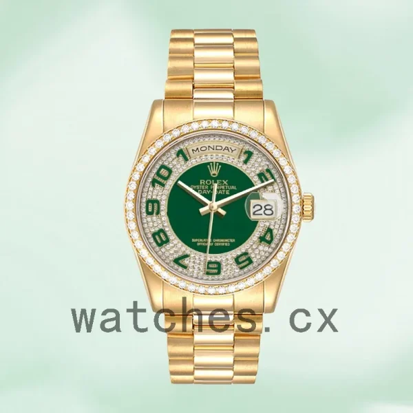 Rolex Day-Date 36mm Men's 118348-0054 Green Dial Automatic - Image 2