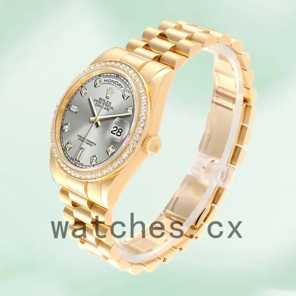 Rolex Day-Date Men's 36mm m118348-0077 Automatic Grey Dial - Image 3