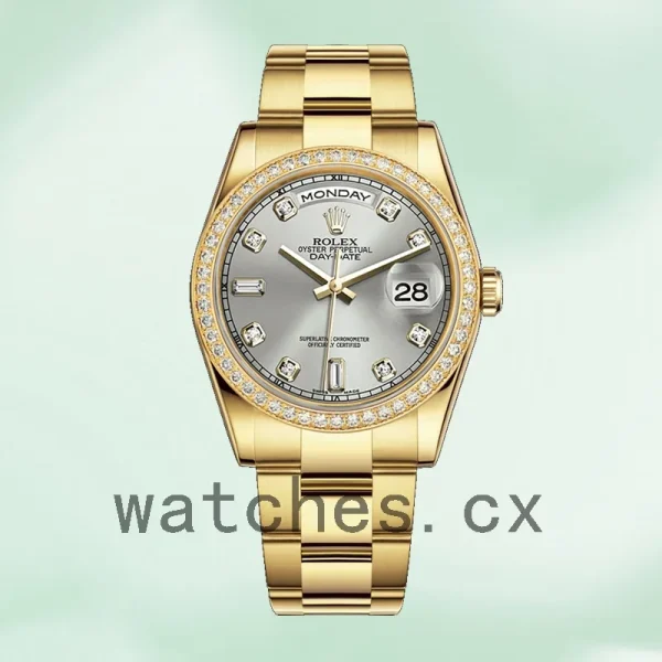 Rolex Day-Date Men's 36mm m118348-0077 Automatic Grey Dial - Image 5