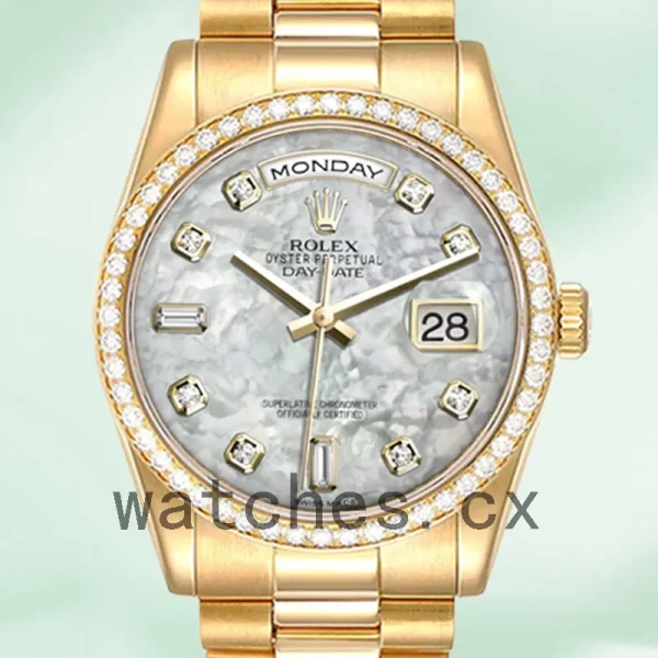 Rolex Day-Date 36mm Men's m118348-0100 Oyster Bracelet/President Bracelet