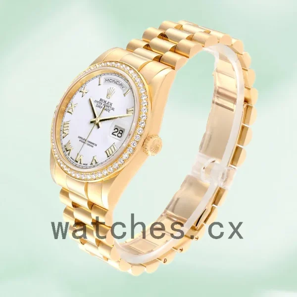 Rolex Day-Date 36mm Men's m118348-0150 White Dial Oyster Bracelet/President Bracelet - Image 3