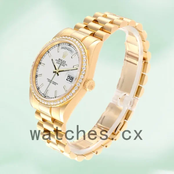 Rolex Day-Date 36mm Men's m118348-0098 Automatic White Dial - Image 3