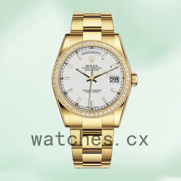 Rolex Day-Date 36mm Men's m118348-0098 Automatic White Dial - Image 5