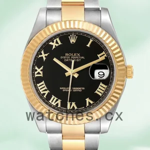 Rolex Datejust 41mm 126333 Men's Silver-tone Black Dial