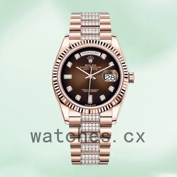 Rolex Day-Date Men's 36mm m128235-0038 Brown Dial - Image 2