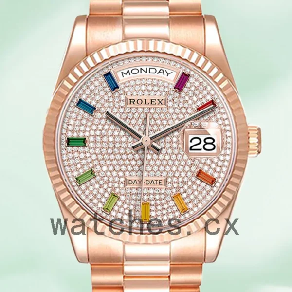 Rolex Day-Date Men's 36mm m128235-0039 President Bracelet Rose Gold-tone