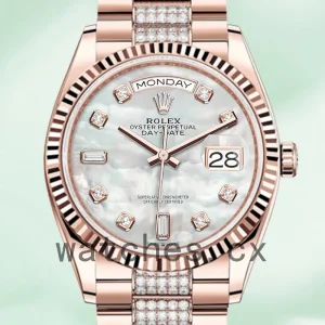 Rolex Day-Date 36mm Men's m128235-0032 President Bracelet Mother of Pearl Dial