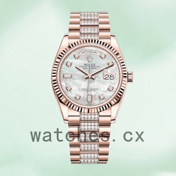 Rolex Day-Date 36mm Men's m128235-0032 President Bracelet Mother of Pearl Dial - Image 2