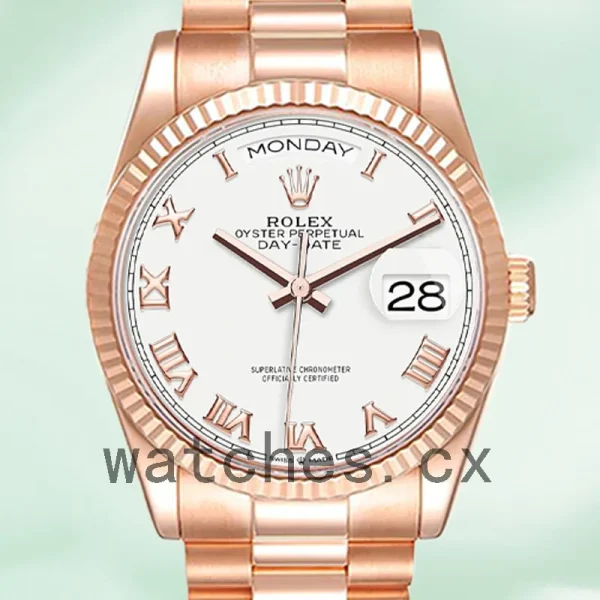 Rolex Day-Date 36mm m128235-0052 Men's Rose Gold-tone
