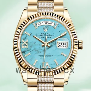 Rolex Day-Date Men's 36mm m128238-0072 Automatic Blue Dial