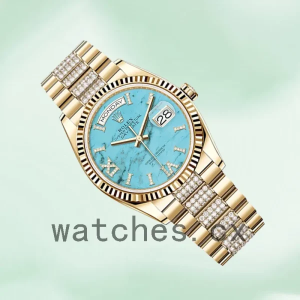 Rolex Day-Date Men's 36mm m128238-0072 Automatic Blue Dial - Image 3