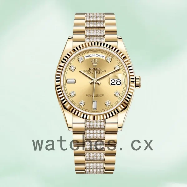 Rolex Day-Date Men's m128238-0026 36mm President Bracelet Gold-tone - Image 2