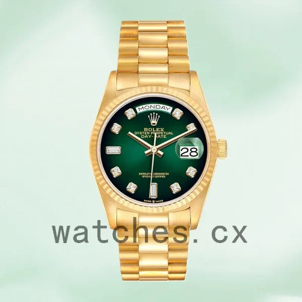 Rolex Day-Date 36mm Men's m128238-0069 Green Dial Automatic - Image 2