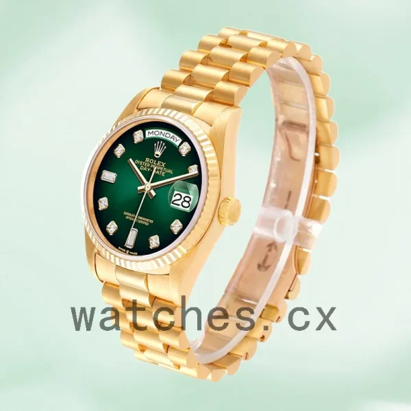 Rolex Day-Date 36mm Men's m128238-0069 Green Dial Automatic - Image 3