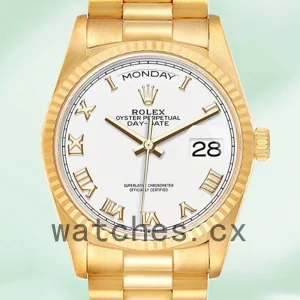 Rolex Day-Date Men's 36mm 128238 Automatic White Dial