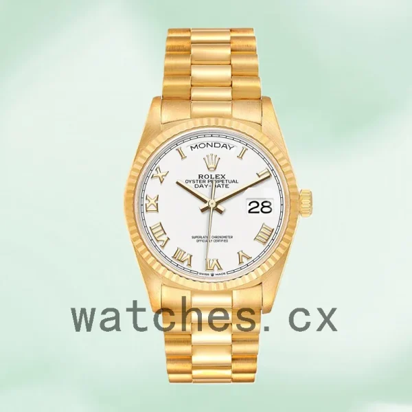 Rolex Day-Date Men's 36mm 128238 Automatic White Dial - Image 2