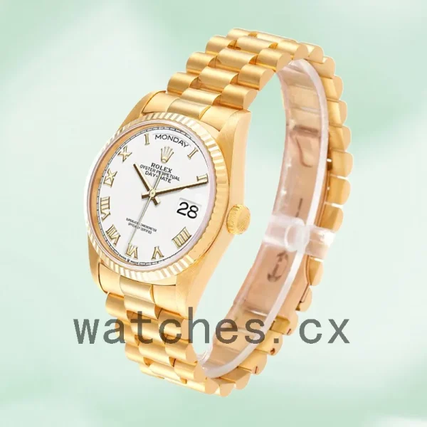 Rolex Day-Date Men's 36mm 128238 Automatic White Dial - Image 3