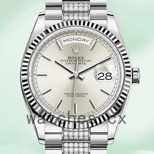 Rolex Day-Date Men's 36mm m128239-0025 Grey Dial