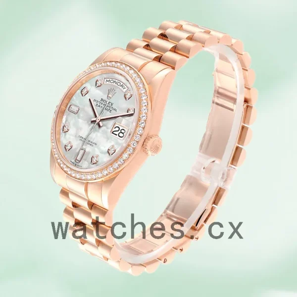 Rolex Day-Date m128345rbr-0028 Men's 36mm Automatic Mother of Pearl Dial - Image 3