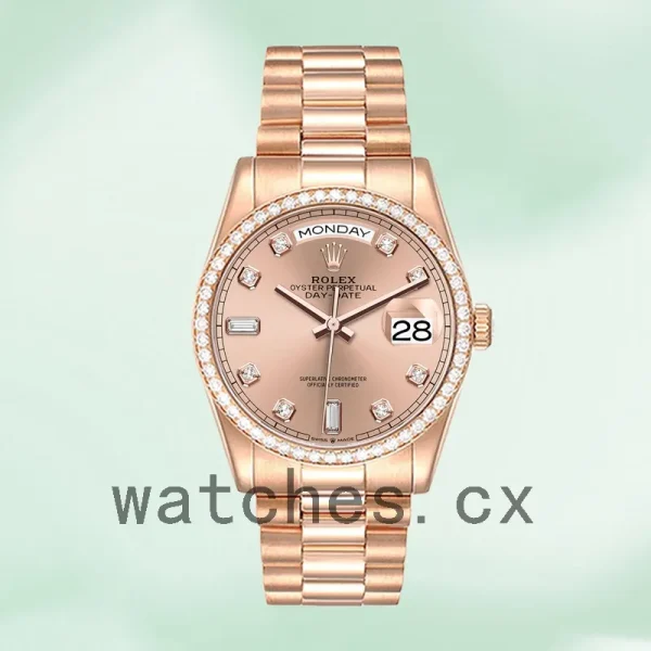 Rolex Day-Date m128345rbr-0009 Men's 36mm Rose Gold Dial Automatic - Image 2