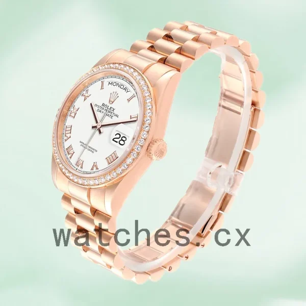Rolex Day-Date m128345rbr-0054 Men's 36mm President Bracelet White Dial - Image 3