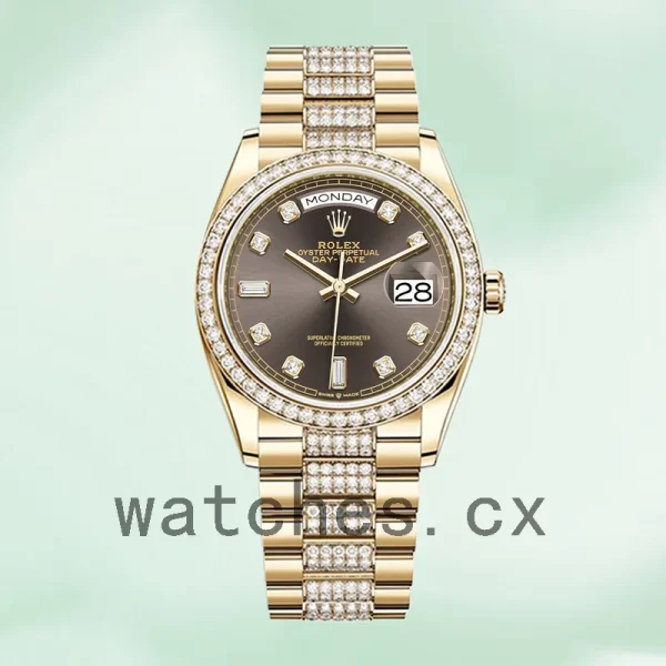 Rolex Day-Date m128348rbr-0007 Men's 36mm Brown Dial - Image 2